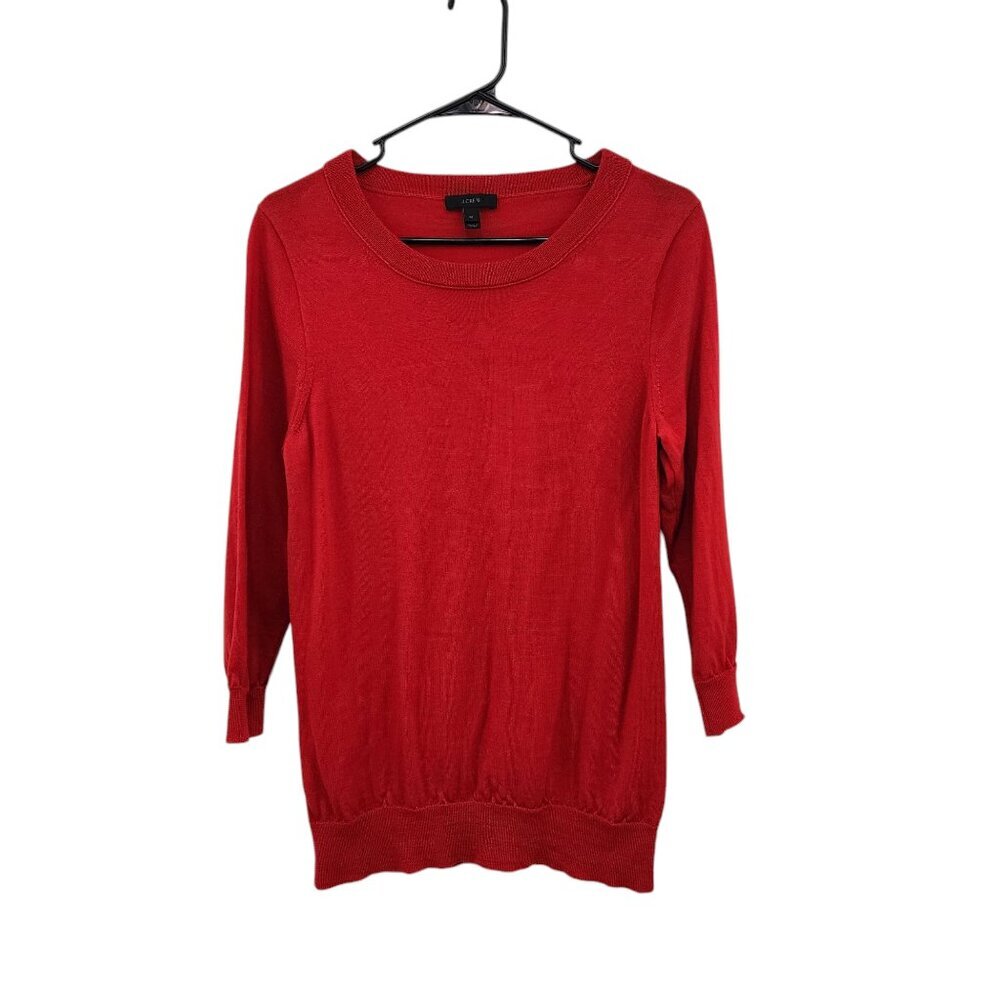 J.CREW Women's Merino Wool Knit Crewneck Pullover Sweater - M